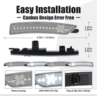 Feux de position latéraux avant et arrière pour Ford Mustang S650 2024 et plus, lentille transparente, LED blanche, lot de 4