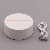 Base de lampe portable Boîte de batterie AAA Lampe LED Bois RGB Led Base pour acrylique