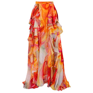 TW 2026 Costume da Bagno Intero da Donna alla Moda e Sexy, Personalizzabile, con Colore Sfumato, Volant, Schiena Scoperta, Stile Abito da Spiaggia, in Rete - Product Image 3