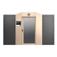 Centre de données modulaire avec armoire de distribution d'alimentation, rack de serveur 42U, prêt à l'emploi pour le déploiement de calcul GPU
