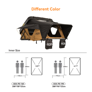 <span class=keywords><strong>Tente</strong></span> <span class=keywords><strong>de</strong></span> <span class=keywords><strong>Toit</strong></span> ADA OVERLAND Coque Rigide en ABS à Ouverture Latérale, Grande Taille 190cm - Product Image 3