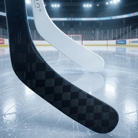Bâton de hockey sur glace monobloc avec poignée texturée, courbe de lame personnalisable, flexibilité disponible