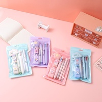 Bview Art – Coffret Cadeau Papeterie Mignonne 7 Pièces : Crayon, Gomme, Cutter – Ensemble de Papeterie Étudiant avec Cadeaux d'Accompagnement pour l'École, le Bureau et les Promotions