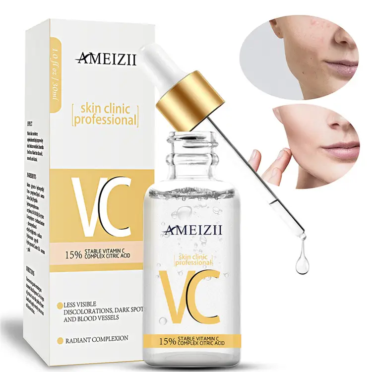 Organic VC Whitening Serum Anti Aging Moisturizing Remove Dark Spots Tightening Skin Care Korean Skincare Bleaching Facial Serum