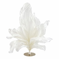Vase de centre de table en tulle le plus vendu, fleurs en organza faites à la main, décoration de vitrine, hôtel, mariage, accessoire photo