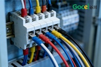Boîte de 800 bornes à sertir en plastique plaqué étain pour connexion de fils, série E Tube