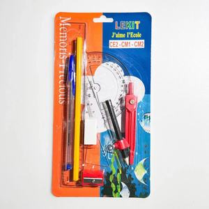 Bonne mode règle ensemble géométrique taille-crayon gomme ruban adhésif enfants et école 10 pièces école <span class=keywords><strong>mathématiques</strong></span> papeterie ensemble - Product Image 3