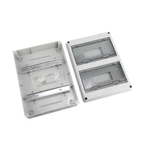 HT-24-Way Outdoor IP65 Waterproof MCB Box Plastic Electrical PV Junction Switch Panel Mount Electronics & Instrument Enclosure