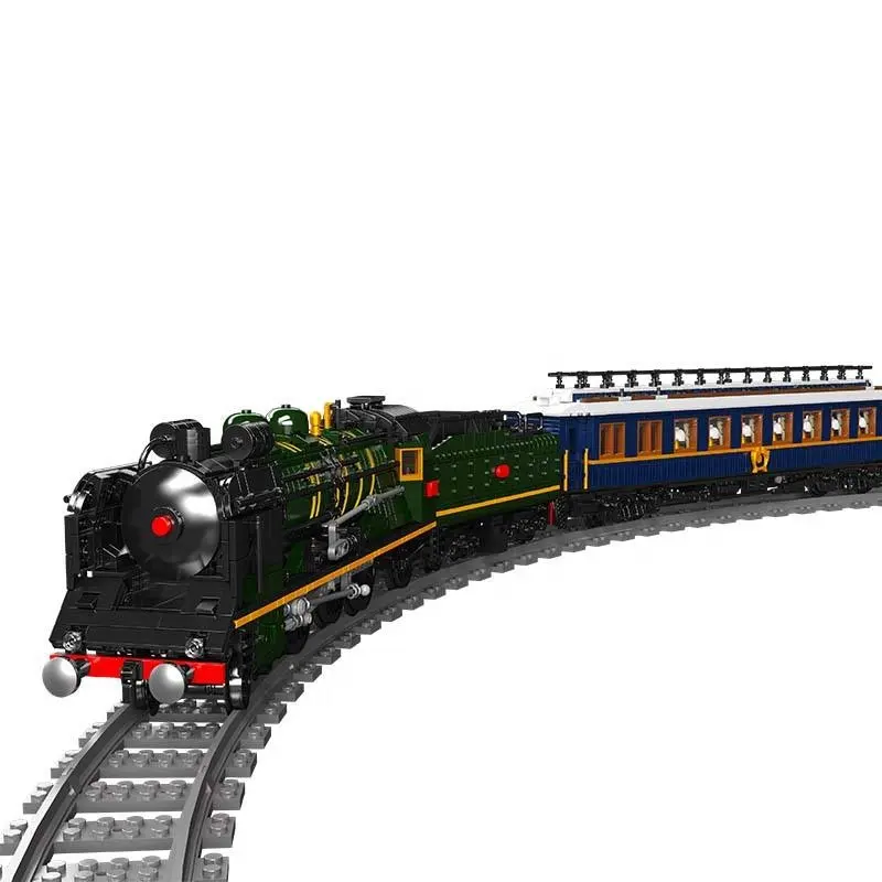 MOULD KING-Kit de Construction de Train pour Enfant, Train Technique RC Électrique QJ, Locomotive à Vapeur, Jouets Cadeaux de Noël, 12025