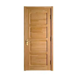 4 raised panels door solid wood 4 panel interior doors Unfinished solid pine wood 4 panel interior door