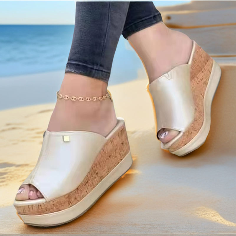 Elegant Wedge Heel Sandals for Old Women New Designs