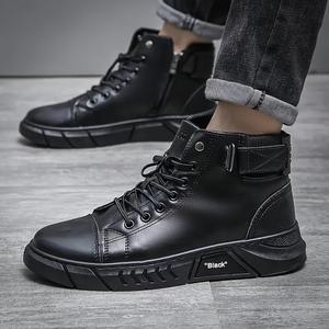 Bottes d'hiver décontractées et confortables pour hommes, grandes tailles, sans lacets, avec fermetures éclair latérales, pour le commerce transfrontalier - Product Image 4