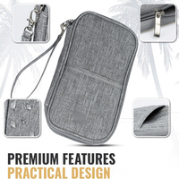 Dompet Organizer Dokumen Perjalanan Anti Air untuk Paspor Keluarga, Sertifikat, Kartu, dan Kartu Boarding Pass