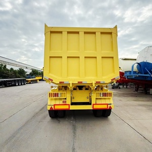 Semirremolque de acero de 6 ejes de alta resistencia para transporte de piedra 100-200 toneladas equipo de inclinación de utilidad semirremolque de <span class=keywords><strong>carga</strong></span> de descarga para - Product Image 6