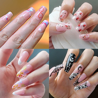 96 Pièces Style Halloween Fantôme Toile D'araignée Nail Art Patches Spicy Girl Commerce Extérieur Ongles Portables pour Application des Doigts