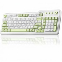 Good-Looking AULA F3099 Tri-Mode Wireless Gaming Keyboard Media Knob Number Pad RGB Backlit Quiet Typing for Office Laptop/PC