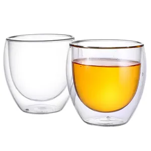 CnGlass bardak Stovetop güvenli borosilikat çay seti ve fincan seti ile temizle cam cam çaydanlık özelleştirmek