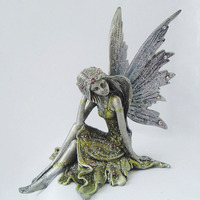 Décoration de maison de fée de la forêt de jardin, articles cadeaux, statue, décorations de maison pour le salon, figurines en étain