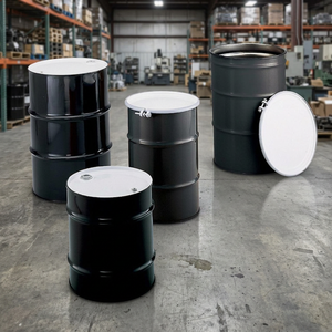 Nouvelle livraison Fûts en acier inoxydable à toit ouvert de 200L de 55 gallons et fûts à tête en acier bleu Fûts en métal de 210l ou 220 l en acier - Product Image 2