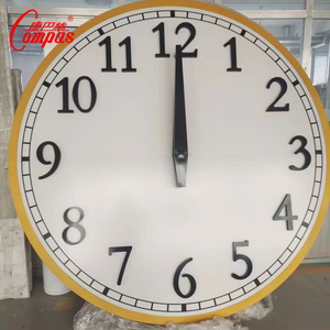 <span class=keywords><strong>Horloge</strong></span> <span class=keywords><strong>murale</strong></span> extérieure géante électrique architecturale moderne, personnalisable, étanche, en métal, avec éclairage nocturne GPS - Product Image 1