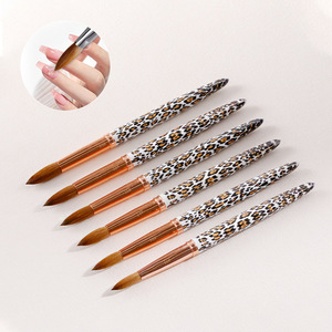 Pinceau à ongles en poils de Kolinsky Sable, rond, tailles 10-20, avec couvercle, pour la manucure, la décoration des ongles - Product Image 5