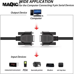Bán buôn màu đen 1m 2m 3m <span class=keywords><strong>DB9</strong></span> RS232 cáp mở rộng cho máy tính máy in và máy quét - Product Image 5