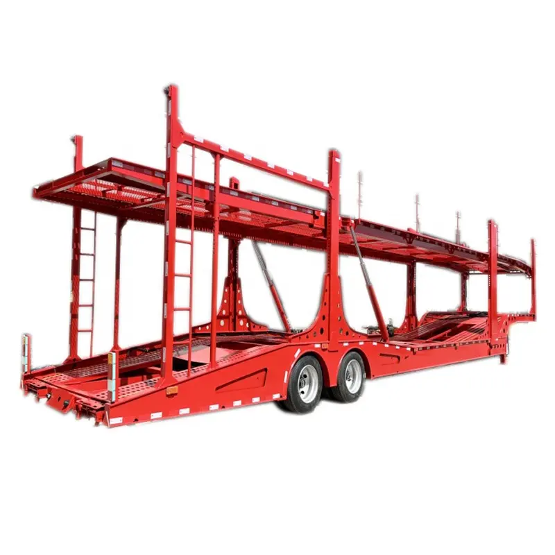 2-3axles Double Deck Auto Car Carrier Semi Truck Trailer for 6-10 Cars Transport