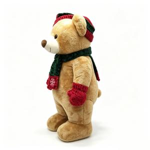 Ours en peluche personnalisé pour les fêtes, ours en peluche de Noël doux et moelleux, ours en peluche de Noël, animal en peluche ours en peluche pour l'hiver - Product Image 1