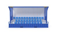 Gradins de tribune de conteneur modulaire de sièges de stade portables de 20 pieds