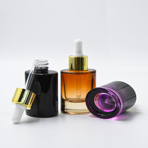 ขวดหยดแก้วสะพายไหล่แบบแบนสีอำพัน<span class=keywords><strong>หนา</strong></span>30มล. สำหรับใบหน้าน้ำมันหอมระเหย - Product Image 2