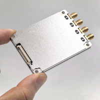 Módulo Lector RFID UHF Integrado de 4 Canales URtag U84 Impinj E710, ISO 18000-6C, Aleación de Aluminio, Largo Alcance, Lectura de Múltiples Etiquetas, Plateado