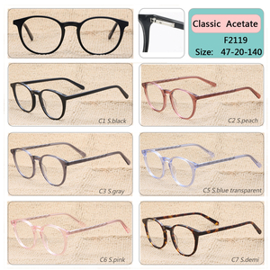 Acetato de gafas de sol de hombres Retro Vintage redondo gafas <span class=keywords><strong>Nerd</strong></span> mujeres gafas miopía gafas - Product Image 6