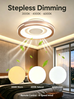 Ventilateur de plafond sans pales Yeyun avec lumière et télécommande, ventilateur LED encastré avec purificateur d'air pour chambre à coucher