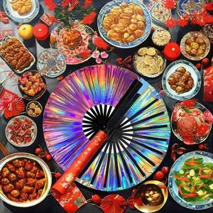 Éventail pliant en bambou de 10 pouces, écologique, art populaire, pour le Kung Fu, le Tai Chi, le Nouvel An chinois, qualité supérieure, vente en gros - Product Image 3