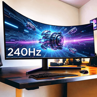 Commande en gros de moniteurs à écran incurvé de 19/34/49 pouces, 165 Hz, 1K/2K/4K/5K, 21:9, moniteur de jeu ultra-large avec éclairage respirant