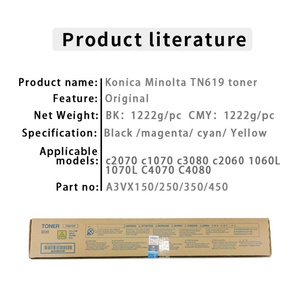 Toner Konica Minolta TN619K 100% Original A3VX450 A3VX 250 A3VX350 A3VX150 - Product Image 5