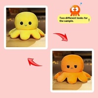 Peluche de Poulpe Réversible Double Face Réversible, Couette en Coton PP pour Anniversaire d'Étudiants