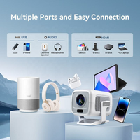 Projecteur portable à courte focale ROJIN X3AR, Android 14, mise au point automatique, WiFi 6, projecteur vidéo intelligent 1080P pour projection au plafond de la chambre