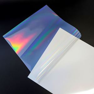 Etiqueta Holográfica Rectangular de PET Transparente con Impresión UV Arcoíris para Empaquetado - Product Image 4