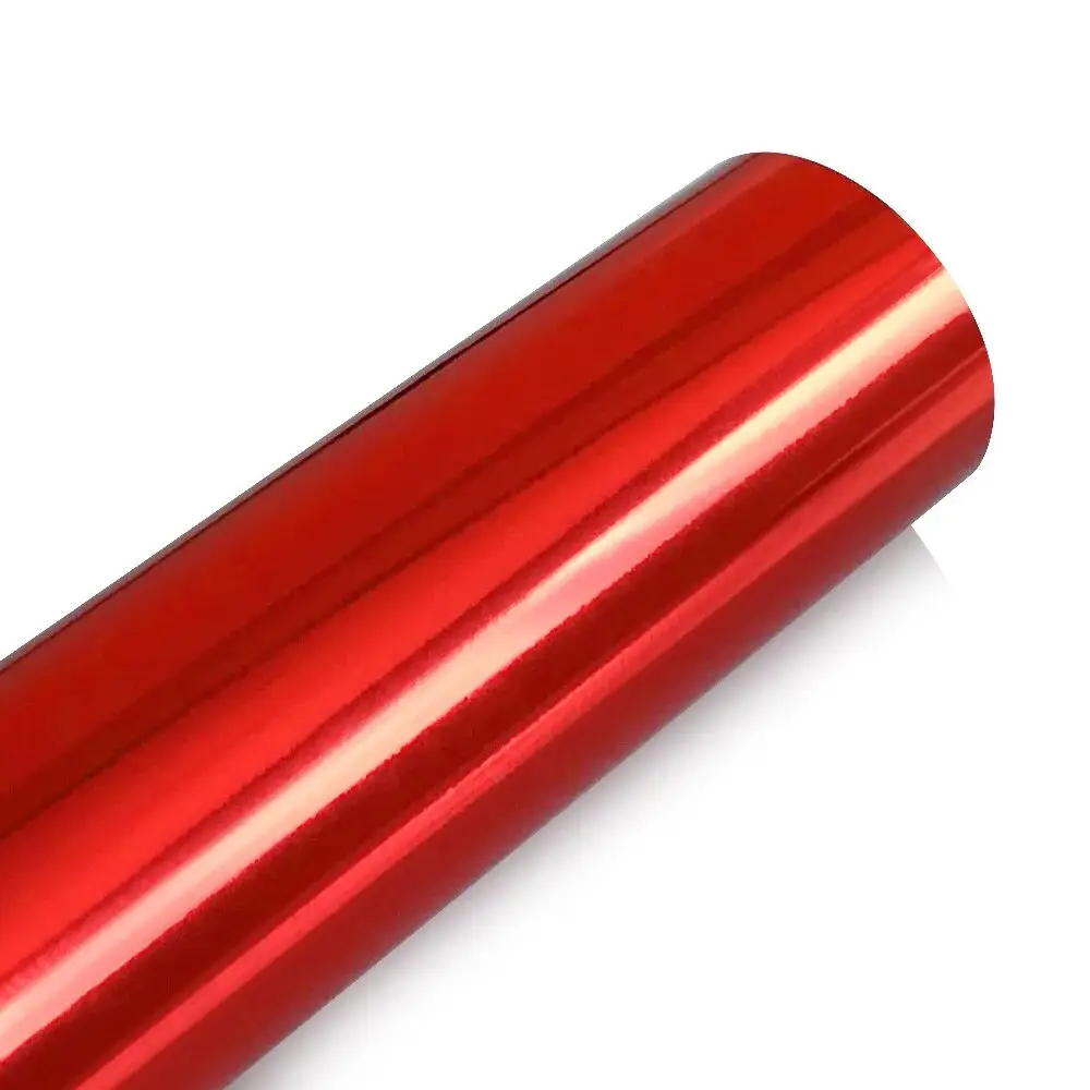 Süper parlak kırmızı vinil streç Film Sticker 1.52*18M folyo dekorasyon filmi streç Film Sticker araba koruyucu Sticker Atuo araba aksesuarları
