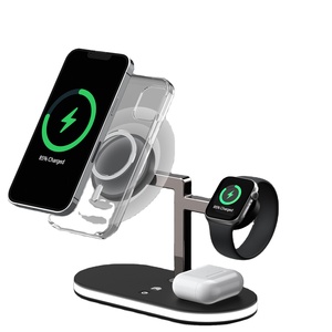 <span class=keywords><strong>Cargador</strong></span> Inalámbrico Magnético para <span class=keywords><strong>iPhone</strong></span> <span class=keywords><strong>12</strong></span>/13/14 15/16, <span class=keywords><strong>Cargador</strong></span> de Teléfono Inalámbrico 3 en 1 con Lámpara LED, Estación de Carga para Teléfono - Product Image 2