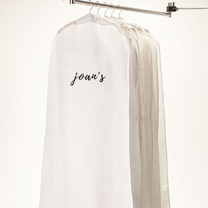Sacs à vêtements de haute qualité pour robes de mariée, housse de rangement personnalisée pour vêtements de mariée, sac à fermeture éclair anti-poussière blanc - Product Image 3