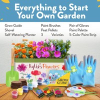 Kit de jardinage écologique en fibres végétales pour peinture et culture de fleurs, avec trou de drainage, pour activités créatives des enfants