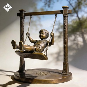 Scultura in Bronzo Personalizzata per Esterni, Grande <span class=keywords><strong>Arte</strong></span> Astratta Moderna, Altalena per Bambini, Decorazione da Giardino - Product Image 2