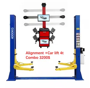 Zwei-Post-Car-Lift und Auto-Tracking 3D-Allradausrichtungskombination Mobils chrank 3D-Radausrichtungsmaschine