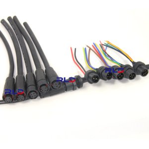 M12 M15 M16 2 3 4 5 6 7 8 pin IP68 không thấm nước cáp điện nối vít khóa AC <span class=keywords><strong>DC</strong></span> kết nối - Product Image 1