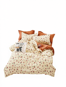 Juego de Sábanas Florales Xho, Doble Mediano, 4 Piezas, Estampado Pastoral, para Uso Doméstico - Product Image 1