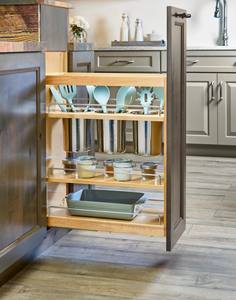 Cesta de Cocina Contemporánea de Madera Maciza Extraíble Cuadrada, Diseño Elegante y Duradero - Product Image 5