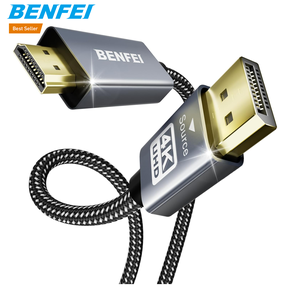 Cable <span class=keywords><strong>BENFEI</strong></span> 4K a HDMI [Carcasa de Aluminio, Trenzado de Nailon], Cable Unidireccional DP 1.2 de Computadora a HDMI 1.4 para Pantalla - Product Image 1