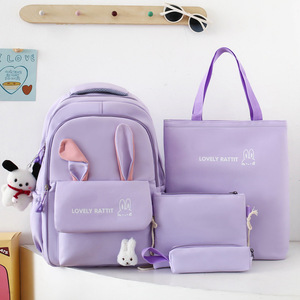Gran oferta de fábrica, mochila de cinco piezas para estudiantes de alta calidad, conjunto de mochila impermeable de viaje - Product Image 5